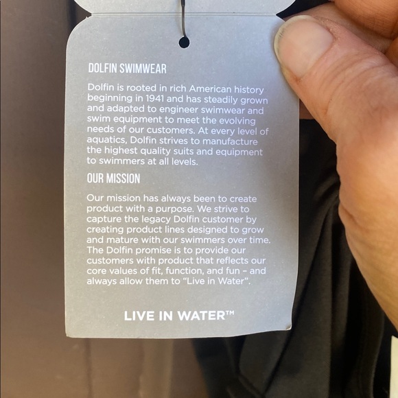 Dolfin Black NWT Size 40 one piece black swimsuit - Picture 4 of 10